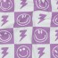 Baumwolljersey Smileys und Anker -softlavendel