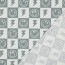 Baumwolljersey Smileys und Blitze - salbei