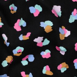 Feincord Leomuster bunt - schwarz