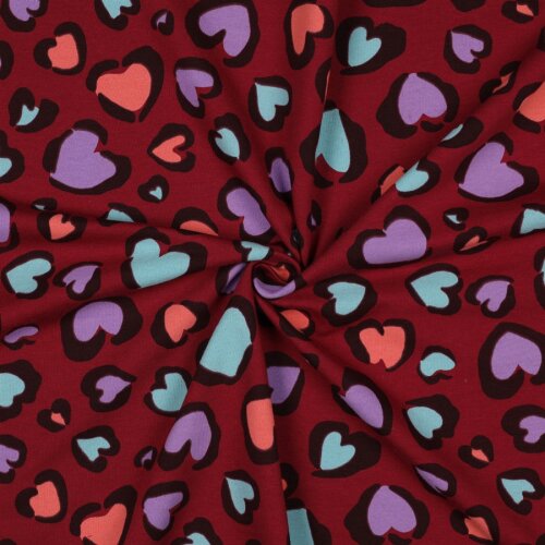 Ganzjahressweat bunte Herzen- beere