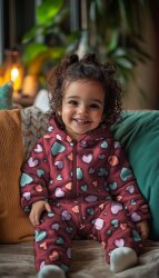 Ganzjahressweat bunte Herzen- beere