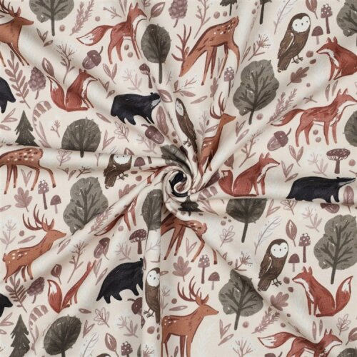 Sweat Digital Waldtiere - altweiß