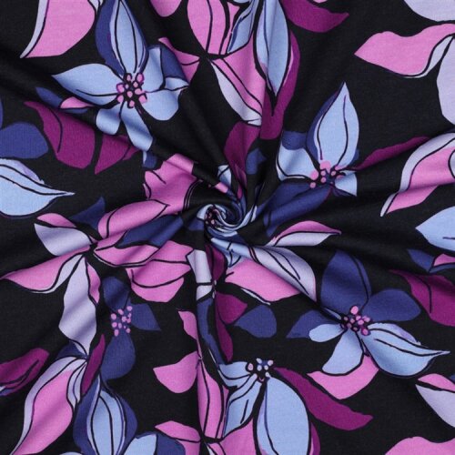 Sweat Digital Lilien- dunkelblau