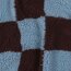 Teddystoff Karo - braunrot/hellblau
