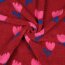 Teddystoff Blumen - dunkelrot
