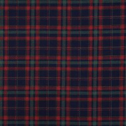 Baumwollflanell Karomuster - dunkelblau