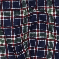 Baumwollflanell Karomuster - dunkelblau