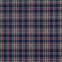 Baumwollflanell Karomuster - dunkelblau