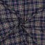 Baumwollflanell Karomuster - dunkelblau