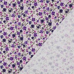 Baumwolljersey Organic Digital Blumen - altweiß/Ilila