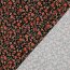 Baumwolljersey Organic Digital Blumen - schwarz/pfirsich