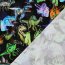 Ganzjahressweat Digital bunte Dinos - schwarz