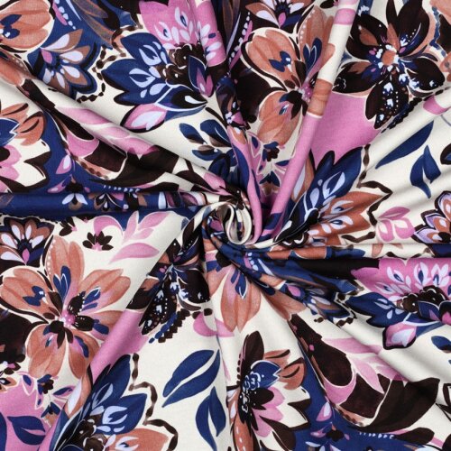 Ganzjahressweat Digital magische Blumen - creme
