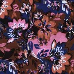 Ganzjahressweat Digital magische Blumen - braun