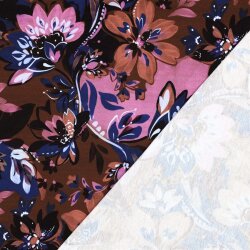 Ganzjahressweat Digital magische Blumen - braun