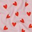 Baumwollflanell Herzen - pink