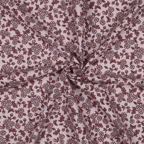 Baumwollflanell Blumen - hellpink