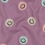 Baumwollflanell Smileys - lavendel