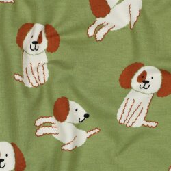 Ganzjahressweat süße Hunde - grün