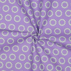Beschichtete Baumwolle Tropfen Kreise - lavendel