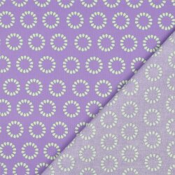 Beschichtete Baumwolle Tropfen Kreise - lavendel