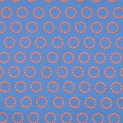 Beschichtete Baumwolle Tropfen Kreise - helljeansblau