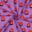 Beschichtete Baumwolle Retro Blumen - lavendel