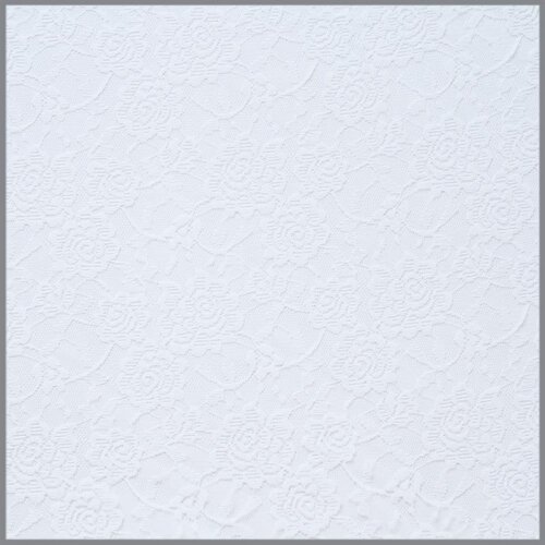 0,5 Meter - Mesh Spitze *Sophia* Blumen weiß
