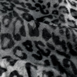 Tierfellimitat Leopunkte - dunkelgrau
