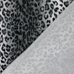 Tierfellimitat Leopunkte - dunkelgrau