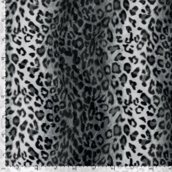 Tierfellimitat Leopunkte - dunkelgrau