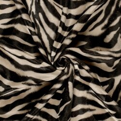 Tierfellimitat Zebra - weiß