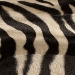 Tierfellimitat Zebra - weiß