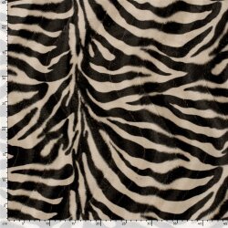 Tierfellimitat Zebra - weiß