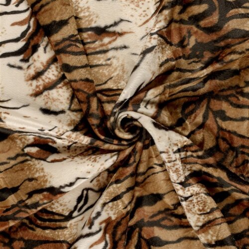 Tierfellimitat Tiger - kamelbraun
