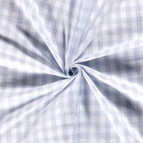 Baumwollpopeline garngefärbt Vichy Karo 18mm - babyblau