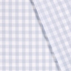 Baumwollpopeline garngefärbt Vichy Karo 18mm - babyblau