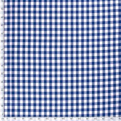 Baumwollpopeline garngefärbt Vichy Karo 18mm - königsblau
