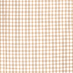 Baumwollpopeline garngefärbt Vichy Karo 18mm - beige