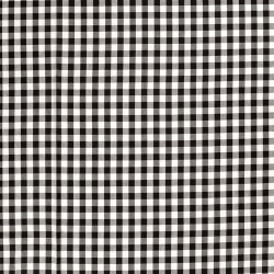 Baumwollpopeline garngefärbt Vichy Karo 18mm - schwarz