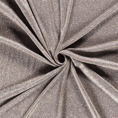 Polyesterjersey Glitzer Uni - altrosa