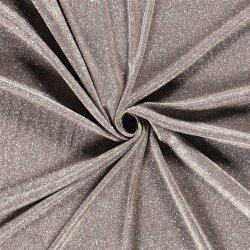Polyesterjersey Glitzer Uni - altrosa