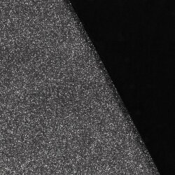 Polyesterjersey Glitzer Uni - schwarz