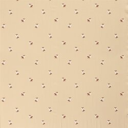 Baumwolljersey Füchse - cremebeige
