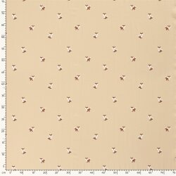 Baumwolljersey Füchse - cremebeige