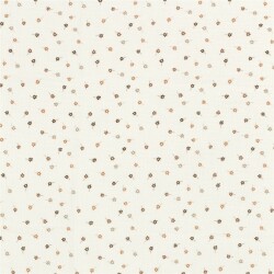 Musselin PRINTED FLOWERS - creme