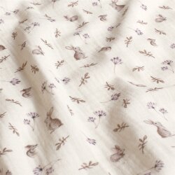 Musselin Digital Kaninchen - creme