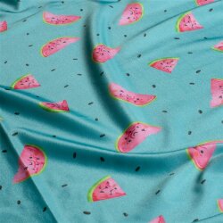 Funktions und Badeanzugstoff LSF50 Recycled Melonen - türkis
