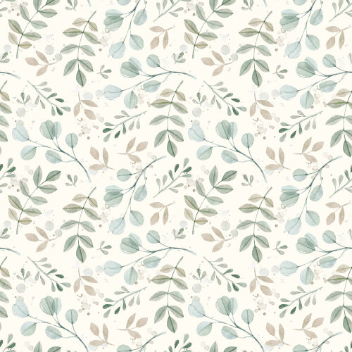 Baumwolljersey Digital Organic LEAVES