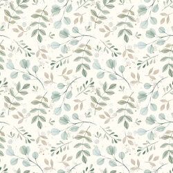 Baumwolljersey Digital Organic LEAVES